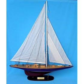 Endeavor 20 Yacht Wood Model Sail Boat Fully Assembled Model Not a Kit by Handcrafted Model Ships