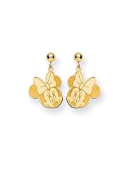 Disney Yellow Gold Minnie Mouse Post Earrings