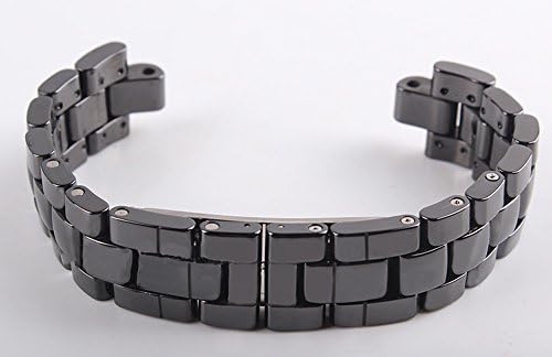 High Quality Black Ceramic Watch Band Bracelet Fit Chanel J12 Mens Watch (19mm)