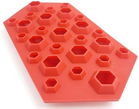 ice Mold Silicone Party Maker 3d Diamonds Gem Cool Ice Cube Chocolate Soap Tray (Red)