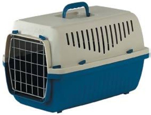 Karlie 31411 Transportbox Skipper 1, blau-grau
