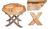 Teak Side Octagon Folding Table
