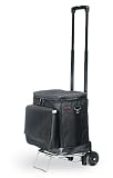 Cellar W/Trolley - Black 6 Bottle Tote Picnic Wine Carriers