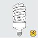 Compact Fluorescent 42 Watt Spiral, 150 Watt Equivalent, 5100K Full Spectrum