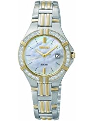 Seiko Womens SUT088 Dress Solar Sporty Crystals Japanese Quartz Watch