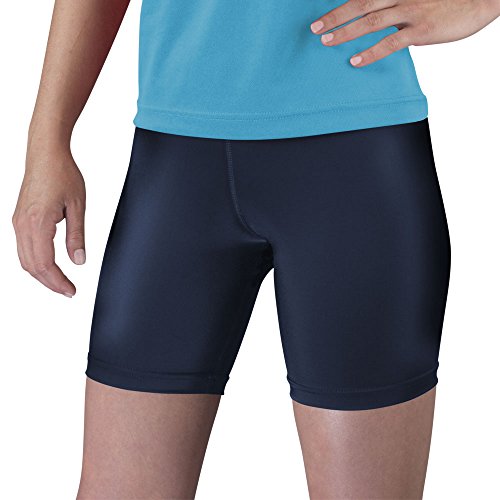 Women's Spandex Exercise Compression Workout Shorts Navy Blue Medium