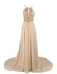 Sexy Chiffon/Polyester Spaghetti Strap Backless Evening Dress/Prom Dress 