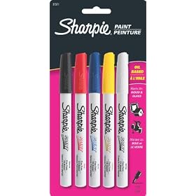 Sharpie Oil-Based Fine Point Paint Markers, 5 Colored Markers(37371)