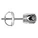 14k White Gold 1/2 Carat Black Diamond Single Stud title=
