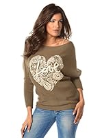 Bleu Marine Jersey Love (Taupe)