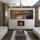 IMAGE OF Abstract by Ash Carl Metal Wall Art in Brown - 23.5