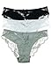 Cotton Cantina 3 or 6 Pack Bikini Panty w Lace Back