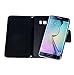 Samsung Galaxy S6 Edge Plus, Towallmark Fresh Cute Flip [Wallet Faux Leather] Case Cover (Black)