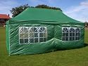 Deluxe Pop UP 6m x 3m Gazebo / Party Tent & Sides - GREEN