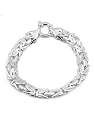 10mm Byzantine Chain Bracelet in Sterling Silver