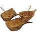 Hand Carved Olive Wood Salt Pot w/Spoon