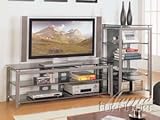Metal Glass Top TV Stand #AC 012148