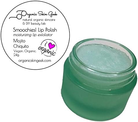 Smoochies! Lip Polish ~ Vegan Organic Moisturizing Lip Exfoliator ~ Mojito Chiquito (Refreshing Lime Mint Flavor) 24g