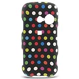 Crystal Hard Shield Black with MULTICOLORED DOTS Design Cover Case for LG C ....