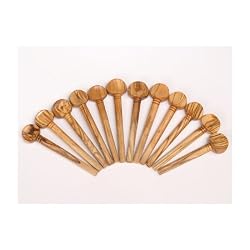 Oud Pegs, Olive Wood, Set of 12