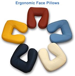 Salon SPA Body work therapy GYM MASSAGE Tables Bed Face Pillows (COLORS & SHAPES) (Ergonomic Face Pillow, Black)