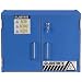 Justrite 24120 Safety Cabinet for Corrosive Liquids, 2 Sliding Doors, Six 2-1/2 Liter bottles, 18-3/8"Height, 24"Width, 15-7/8"Depth, Wood, Blue