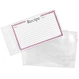 Clear Vinyl 3 x 5 Inch Recipe Card Covers, Set of 48