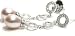 Diamond and Pink Pearl Drop Earring, 18k White Gold (T.w 1.00)