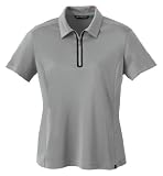 Ladies' Recycled Charcoal 2-tone Jacquard Top