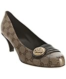 Gucci beige crystal GG 'Hysteria' mid-heel pumps