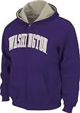 Washington State Cougars Cardinal Tackle Twill Full Zip Hooded Sweatshirt
