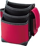 ＴＲＵＳＣＯ　腰袋　３段　携帯電話ホルダー付き　レッド　3656225　TWP3R