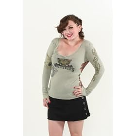 Buy Anama Clothing Tiger Bravery Design Olive Thermal Top Tattoo Tiger Art Small - Large by Anama