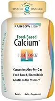 Rainbow Light Just Once Food-Based Calcium Tablets 180-Count Bottles (Pack of 2)