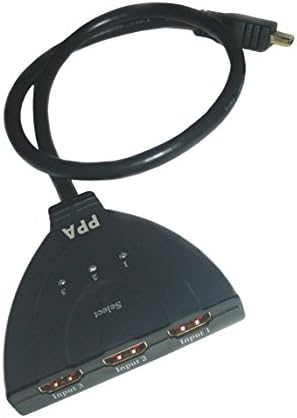 PPA Int'l 3 Port HDMI Switch with Built-In Cable (HDMI3X1C)