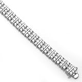 Sterling Silver Cubic Zirconia Rhodium Plated Bracelet
