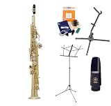 Legacy SS1000 Intermediate Soprano Saxophone with Case, Accessories and Yamaha 4C Mouthpiece, The Instrument Store Starter Kit