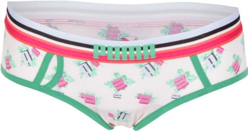 PUMA Damen Unterhose STRIPED FLOWER BOY BRIEF, 450pink, XS, 523007001450005