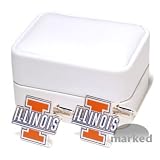 Illinois Fighting Illini NCAA Logod Executive Cufflinks w/Jewelry Box