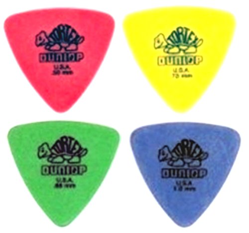 Four (4) Assorted Dunlop Tortex Triangle Guitar Picks - BRAND NEW!!