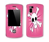 Pink Skull Design Decal Protective Skin Sticker for LG Shine