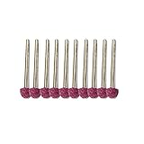 JINTONG ゴム砥石 2.35mmシャンク コーン ヘッド セラミック 研磨 マウント10個入り
