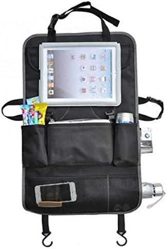 Premium Living Backseat Organizer - Car Organizer Back Seat - Must Have For Baby Travel Accessories And Kids Toy Storage 36 X 30.6 X 3 Cm Black
