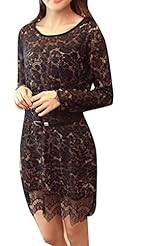 Sexy Leopard Print Lace  Dress