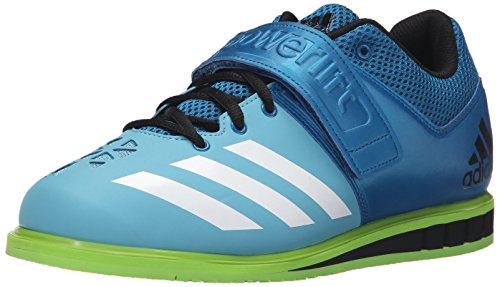 adidas Performance Men's Powerlift.3 Cross-Trainer Shoe, Unity Blue White/Semi Solar Green, 8.5 M US