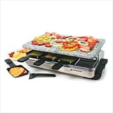 8 Person Stelvio Raclette Party Grill with Granite Stone