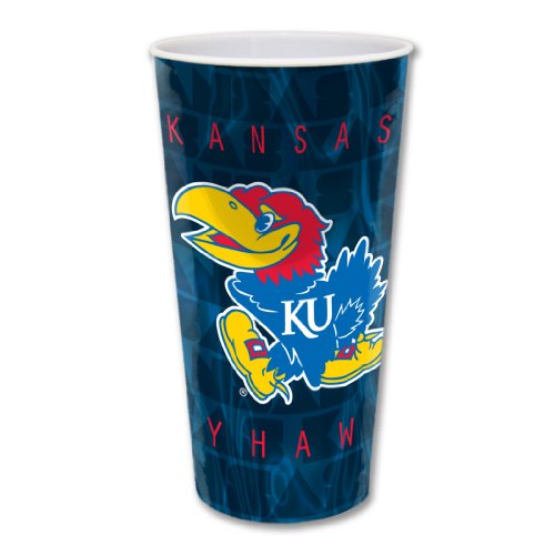 NCAA Kansas Jayhawks Three Pack 24-Ounce Durable Plastic Cups