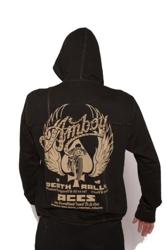 Salvage Clothing Amboy Death Rally Aces Hoodie Black Salvage Bike Race Hoodie Medium