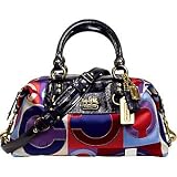 Coach Op Art Resort Sabrina Satchel Bag Tote 13232 Pink Mutli