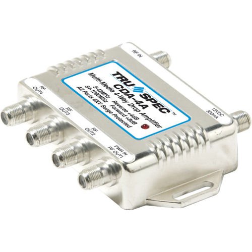 CDA4A BiDirectional 4Way 1GHz CATV Drop Amplifier with Active Return Quad output bargain price